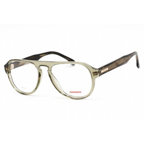 Men's Eyeglasses - Clear Lens Olive Acetate Aviator Frame / 248 4C3 - Carrera - Modalova