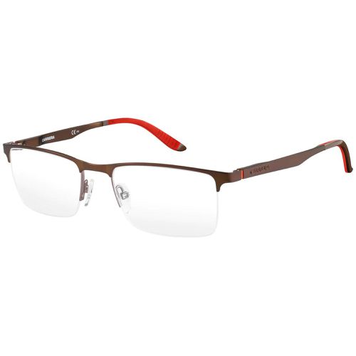Men's Eyeglasses - Brown and Ruthenium Rectangular Frame / Ca 8810 0A24 00 - Carrera - Modalova