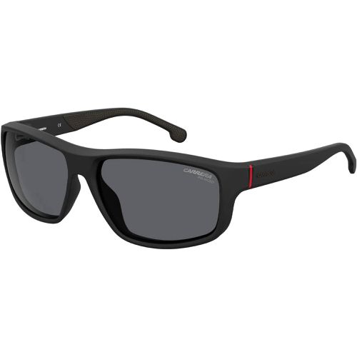 Men's Sunglasses - Grey Polarized Lens Matte Black Plastic Frame / 8038/S 0003 - Carrera - Modalova