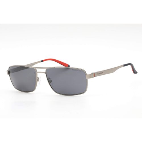 Men's Sunglasses - Matte Ruthenium Rectangular Metal Frame / 8011/S 0R81 00 - Carrera - Modalova