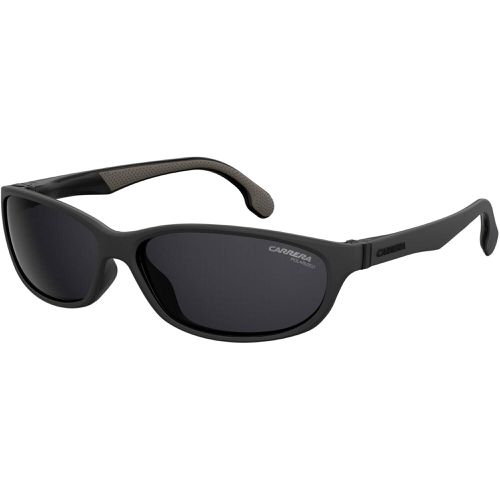 Unisex Sunglasses - Matte Black Plastic Rectangular Frame Grey Lens / 8024/S 3 - Carrera - Modalova
