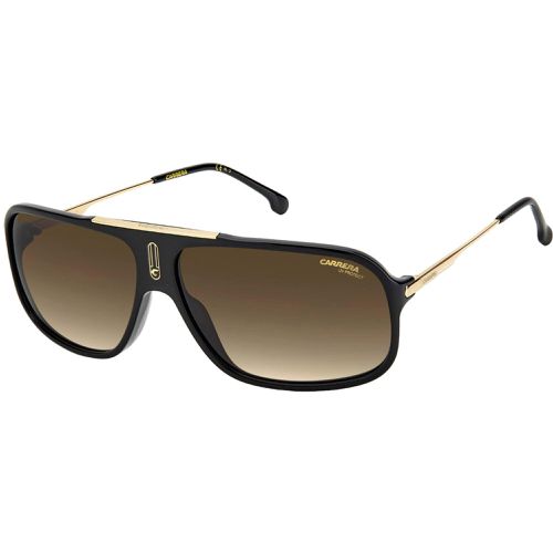 Unisex Sunglasses - Brown Gradient Lens Black Rectangular Frame / COOL65 0807 - Carrera - Modalova