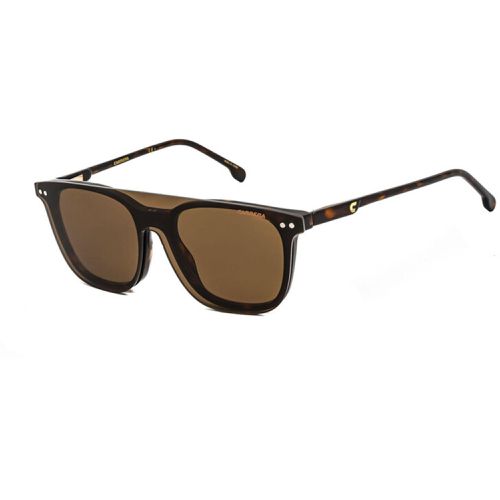Unisex Sunglasses - Havana Square Frame Brown Lens / 2023T/C 0086/70 - Carrera - Modalova