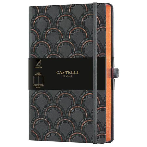 Notebook - Copper and Gold Medium A5, Blank, Art Deco Copper / QC8NO-492 - Castelli - Modalova
