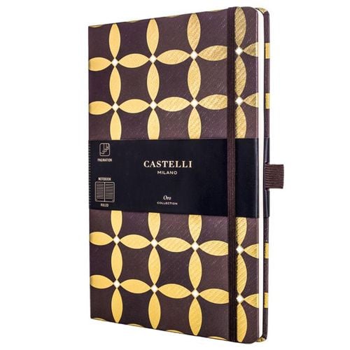 Notebook - Oro Weave Cover Medium A5, Ruled, Corianders / QC6BZ-006 - Castelli - Modalova