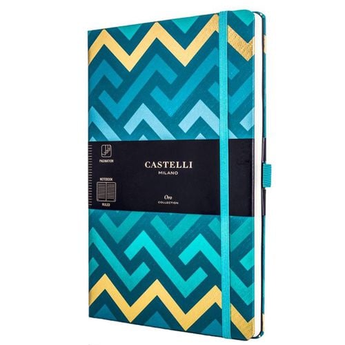 Notebook - Oro Weave Cover Medium A5, Ruled, Labyrinths / QC6BZ-003 - Castelli - Modalova