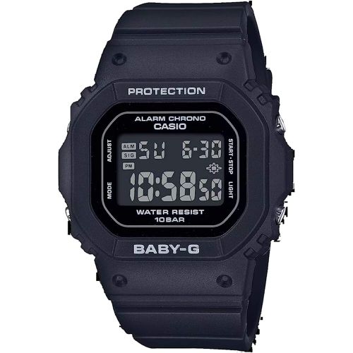 Women's Digital Watch - Baby-G Quartz Chrono Black Resin Strap / BGD-565-1CR - Casio - Modalova