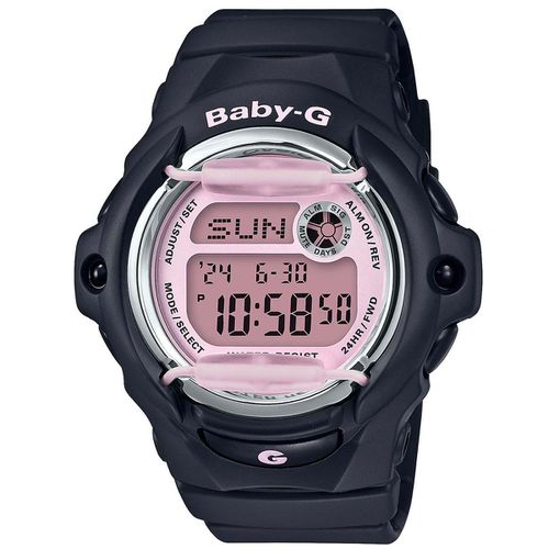 Women's Quartz Watch - Baby-G Alarm Pink Digital Dial Black Strap / BG169M-1 - Casio - Modalova