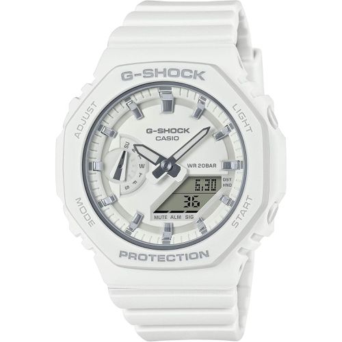 Women's Watch - G-Shock Ana-Digi World Timer White Resin Strap / GMAS2100-7A - Casio - Modalova