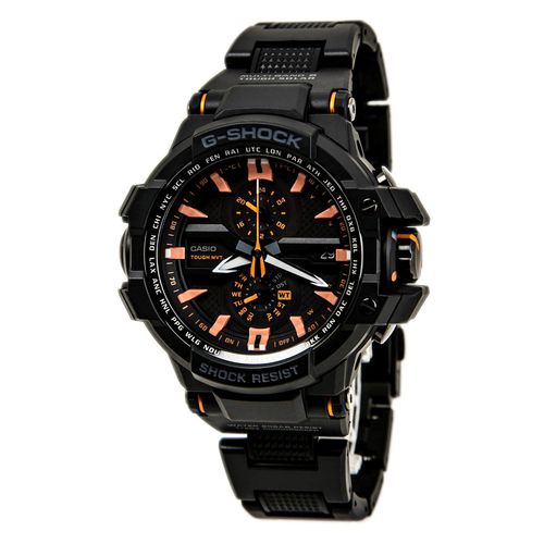 GWA1000FC-1A4 Men's G-Shock Solar Powered Black Resin Strap Alarm Black Dial Dive Watch - Casio - Modalova