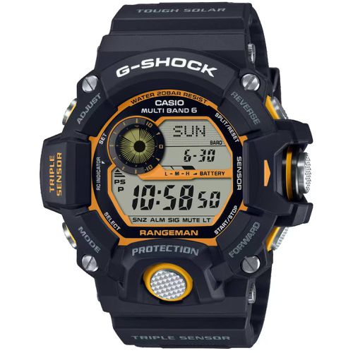 Men's Watch - G-Shock Master of G Rangeman Black Strap Digital Alarm / GW9400Y-1 - Casio - Modalova