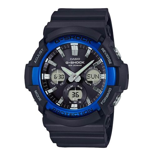 Men's Ana-Digi Watch - G-Shock Black Dial Black Resin Dive / GAS100B-1A2 - Casio - Modalova