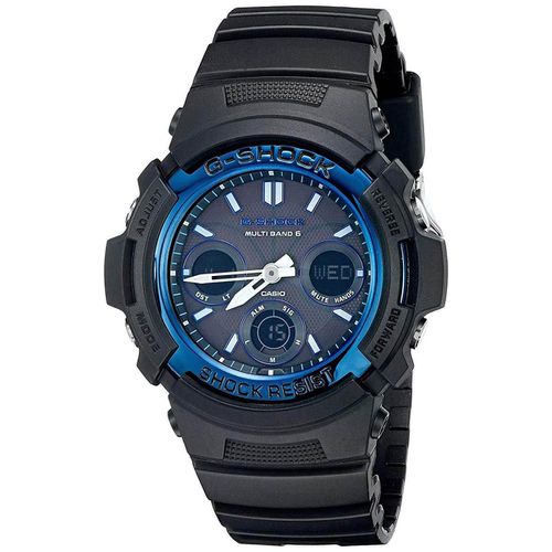 Men's Ana-Digi Watch - G-Shock World Time Black Resin Strap Dive / AWGM100A-1A - Casio - Modalova