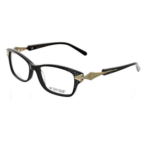 Women's Eyeglasses - Black/Gold Frame Demo Lens / 5641-C24-53-15-135 - Caviar - Modalova