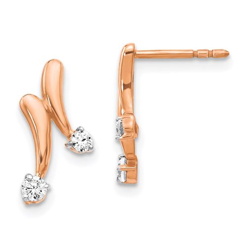 K Rose Gold Diamond Earrings - Jewelry - Modalova