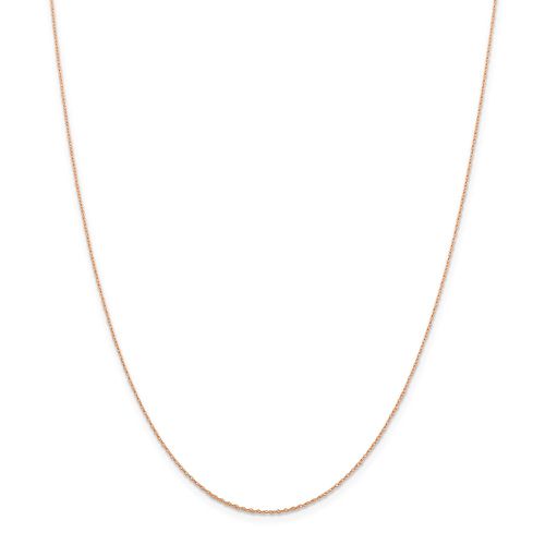 K Rose Gold .5 mm Cable Rope Chain - Jewelry - Modalova