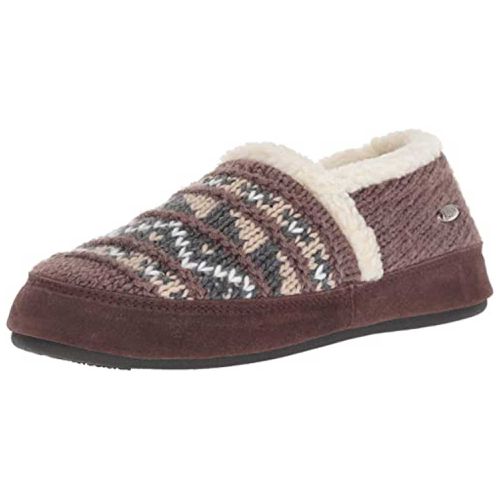 Women's Moc Slippers - Knit Uppers Cozy, Nordic Brown, Large / A18605NORWL - Acorn - Modalova