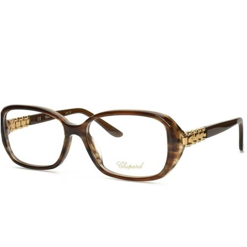 Women's Eyeglasses - Brown/Gold Frame Demo Lens / VCH155S-0794-53-15-135 - Chopard - Modalova