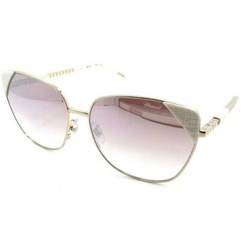 Women's Sunglasses - Gold and White Metal Frame / SCHC41-300X-61-15-135 - Chopard - Modalova