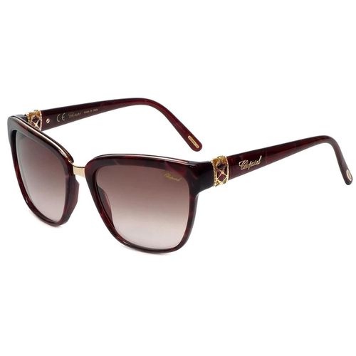 Women's Sunglasses - Shiny Pearl and Burgundy Frame / SCH210S-09ZB-57-19-140 - Chopard - Modalova