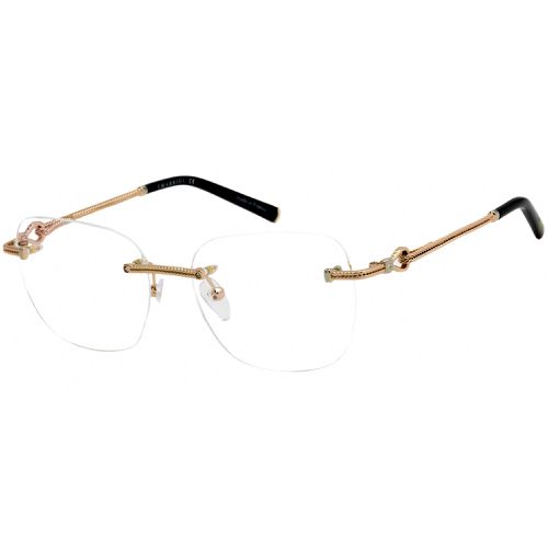 Women's Eyeglasses - Shiny Gold and Black Oval Shaped Frame / PC71036 C01 - Charriol - Modalova