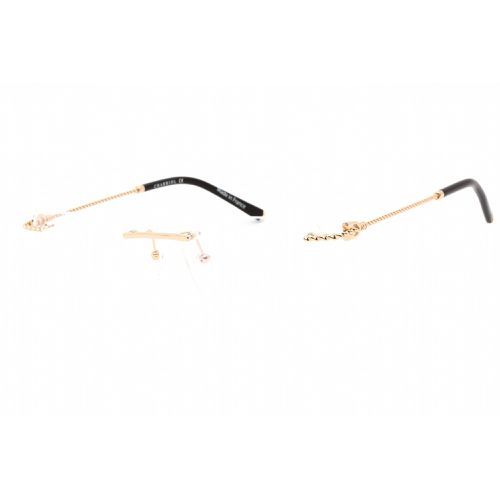 Men's Eyeglasses - Rimless Shiny Gold Rectangular Metal Frame / PC75098 C01 - Charriol - Modalova
