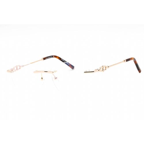 Men's Eyeglasses - Rimless Shiny Gold Rectangular Metal Frame / PC71048 C01 - Charriol - Modalova