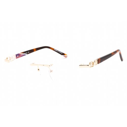 Men's Eyeglasses - Rimless Shiny Gold Rectangular Metal Frame / PC71057 C01 - Charriol - Modalova