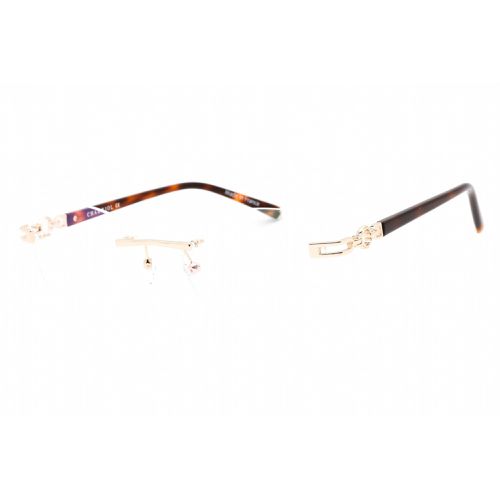 Men's Eyeglasses - Rimless Shiny Gold Rectangular Metal Frame / PC71051 C01 - Charriol - Modalova