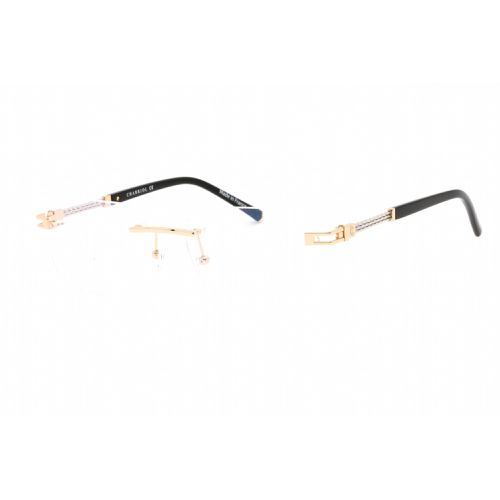 Men's Eyeglasses - Rimless Shiny Gold/Silver Round Metal Frame / PC75095 C03 - Charriol - Modalova