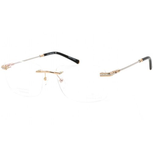 Men's Eyeglasses - Shiny Light Gold/Silver Rectangular Frame / PC75085 C01 - Charriol - Modalova