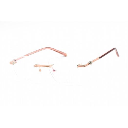 Men's Eyeglasses - Shiny Pink Gold/Silver Metal Cat Eye Frame / PC71044 C03 - Charriol - Modalova