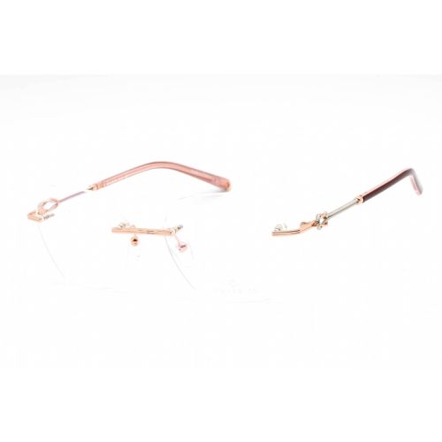 Men's Eyeglasses - Shiny Pink Gold/Silver Metal Cat Eye Frame / PC71047 C03 - Charriol - Modalova