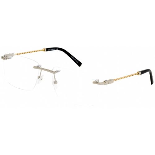 Men's Eyeglasses - Shiny Silver/Gold Rectangular Metal Frame / PC75063 C02 - Charriol - Modalova