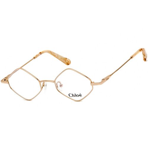 Unisex Eyeglasses - Full Rim Rose Gold Geometrical Shaped Frame / CE2158 780 - Chloe - Modalova