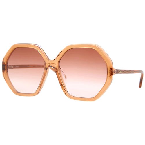 Women's Sunglasses - Orange Lens Acetate Square Frame / CH0008SA-30009905001 - Chloe - Modalova