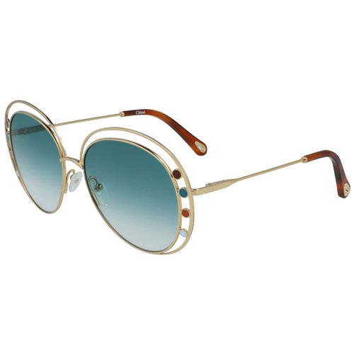 Women's Sunglasses - Oval Shape Gold Frame / 169S-838-57-16-140 - Chloe - Modalova