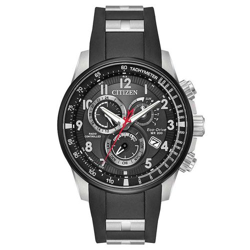 Men's Alarm Watch - Perpetual Chrono A-T Eco-Drive Black Dial / AT4138-05E - Citizen - Modalova