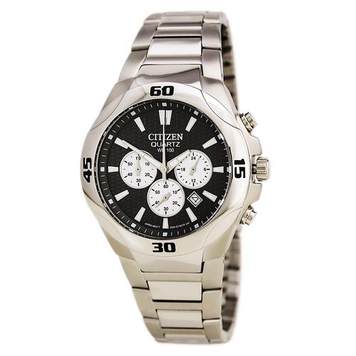 AN8020-51H Men's Quartz Sports Grey Dial Chronograph Stainless Steel Watch - Citizen - Modalova