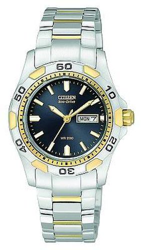 EW3134-54L Women's TT Gold Plated Blue Dial Watch - Citizen - Modalova