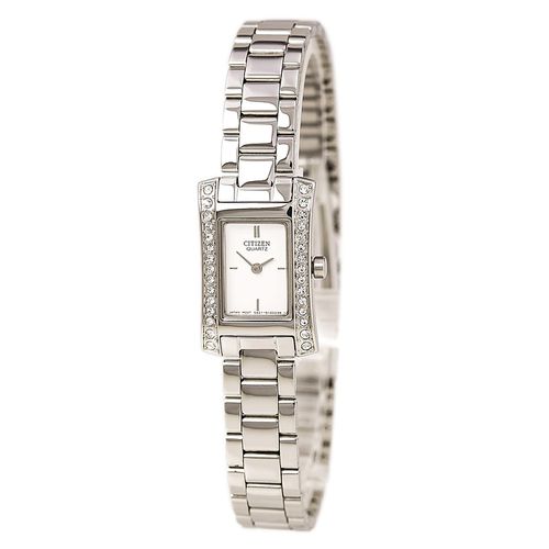 EZ6310-58A Women's Silhouette Crystal White Dial Steel Bracelet Watch - Citizen - Modalova