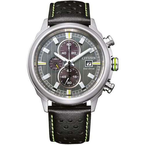 Men's Watch - Eco Drive Chronograph Grey and Black Dial Strap / CA0739-13H - Citizen - Modalova
