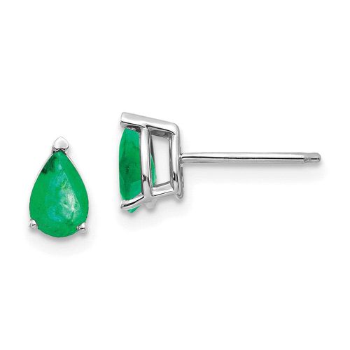 K White Gold Emerald Earrings - Jewelry - Modalova