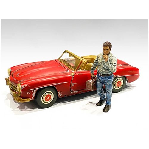 Figurine - Auto Mechanic Chain Smoker Larry for 1/24 Scale Models - American Diorama - Modalova