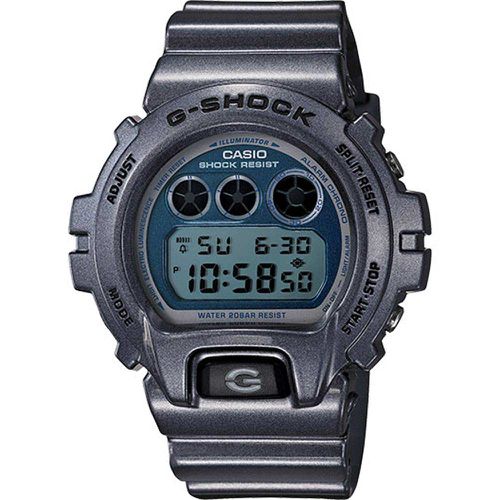 DW6900MF-2 Men's G-Shock Metallic Grey Resin Grey & Blue Digital Dial Dive Watch - Casio - Modalova