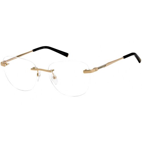 Women's Eyeglasses - Shiny Gold and Black Oval Metal Frame / PC71030 C01 - Charriol - Modalova