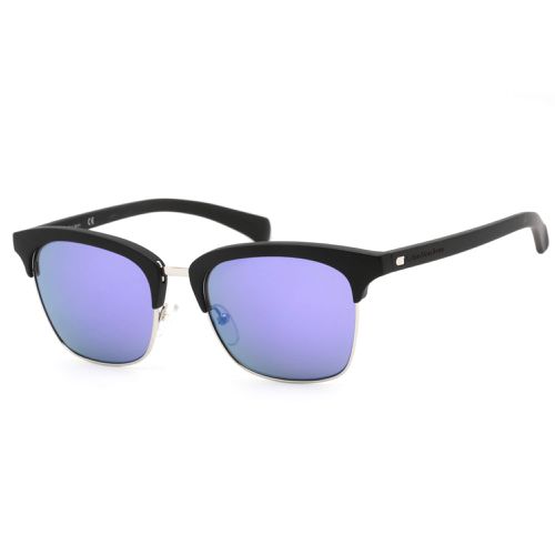 Unisex Sunglasses - Matte Black Frame Mirrored Lens / CKJ464SAF 002 - Calvin Klein Jeans - Modalova