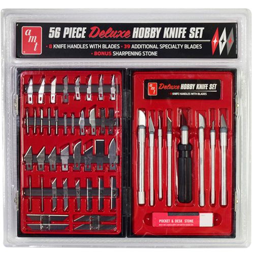 Hobby Knife Set - Skill 3 Deluxe for Model Kits Carbon Steel Blade, 56 Piece - AMT - Modalova