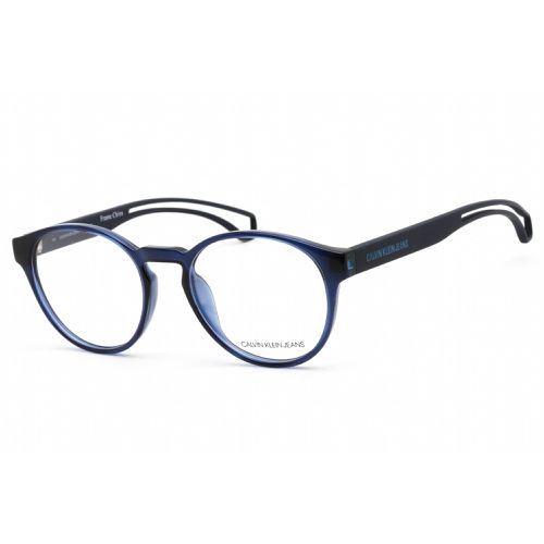 Unisex Eyeglasses - Crystal Navy Plastic Round Frame / CKJ19508 405 - Calvin Klein Jeans - Modalova
