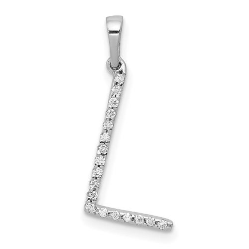 K White Gold Diamond Initial L Pendant - Jewelry - Modalova